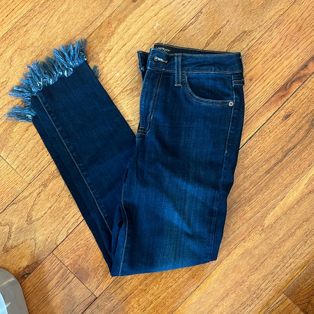 Just Black skinny jeans with fray bottom